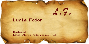 Luria Fodor névjegykártya